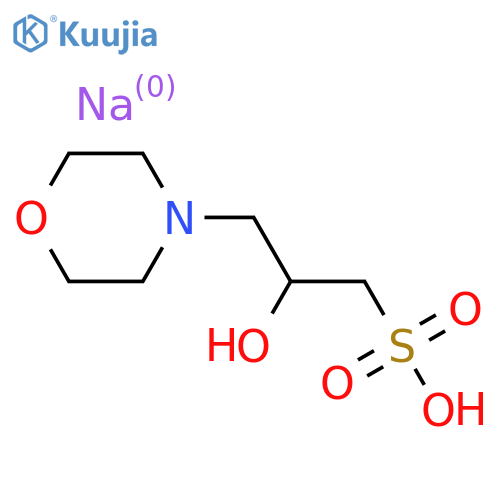 3-(N-Morpholino)-2-hydroxypropanesulfonic Acid Sodium Salt structure