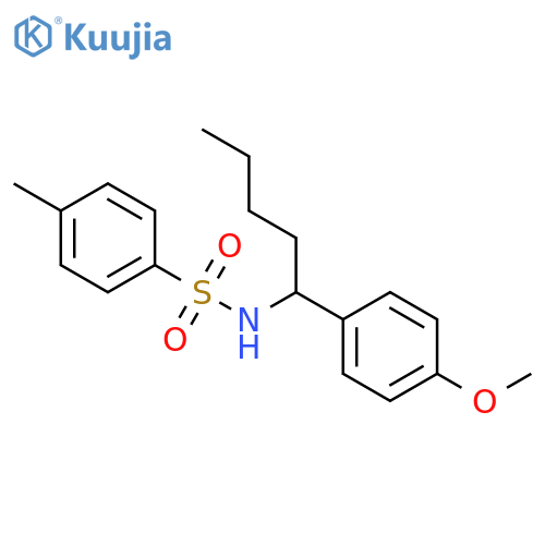 Benzenesulfonamide, N-[1-(4-methoxyphenyl)pentyl]-4-methyl- structure