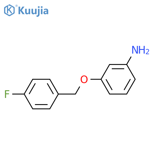 3-(4-fluorophenyl)methoxyaniline structure