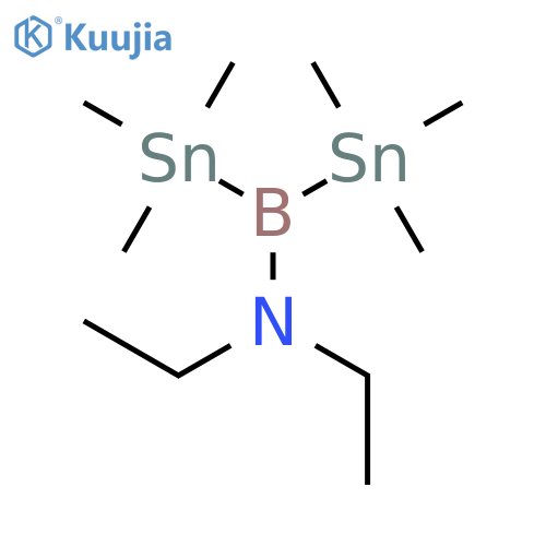 Boranamine, N,N-diethyl-1,1-bis(trimethylstannyl)- structure