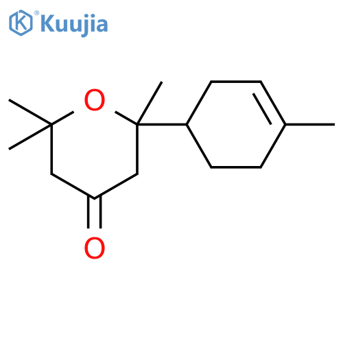 2,2,6-trimethyl-6-(4-methyl-cyclohex-3-enyl)-tetrahydro-4-pyrone structure