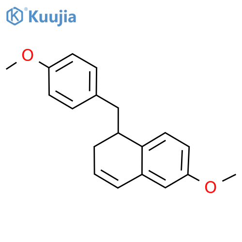 1,2-Dihydro-6-methoxy-1-[(4-methoxyphenyl)methyl]naphthalene structure