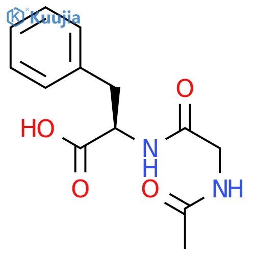 D-PHENYLALANINE, N-(N-ACETYLGLYCYL)- structure