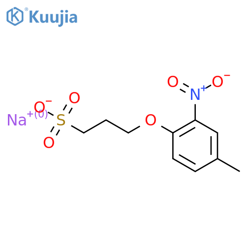 Sodium 3-(4-methyl-2-nitrophenoxy)propanesulphonate structure
