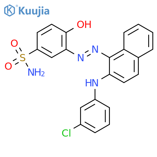 3-((2-((3-Chlorophenyl)amino)-1-naphthyl)azo)-4-hydroxybenzenesulphonamide structure