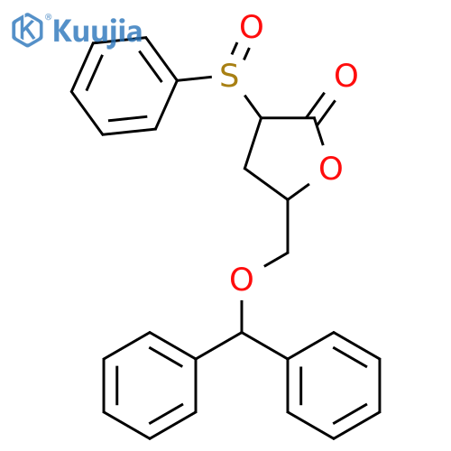 2(3H)-FURANONE, 5-[(DIPHENYLMETHOXY)METHYL]DIHYDRO-3-(PHENYLSULFINYL)- structure