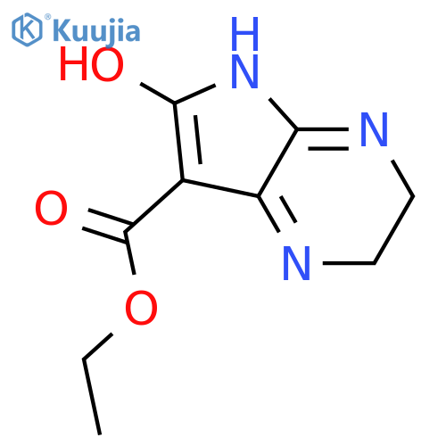 3,5-dihydro-6-hydroxy-2H-Pyrrolo[2,3-b]pyrazine-7-carboxylic acid ethyl ester structure