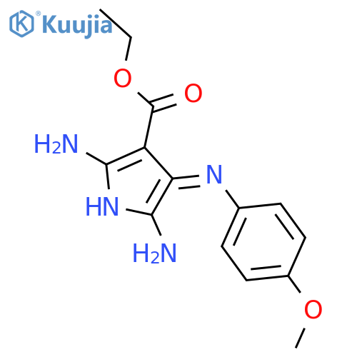 3H-Pyrrole-4-carboxylic acid, 2,5-diamino-3-[(4-methoxyphenyl)imino]-, ethylester structure