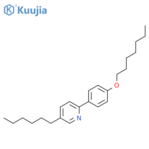 Pyridine, 2-[4-(heptyloxy)phenyl]-5-hexyl- structure