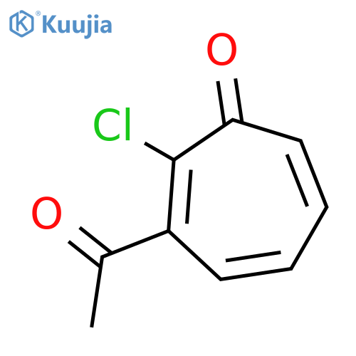 2,4,6-Cycloheptatrien-1-one, 3-acetyl-2-chloro- structure