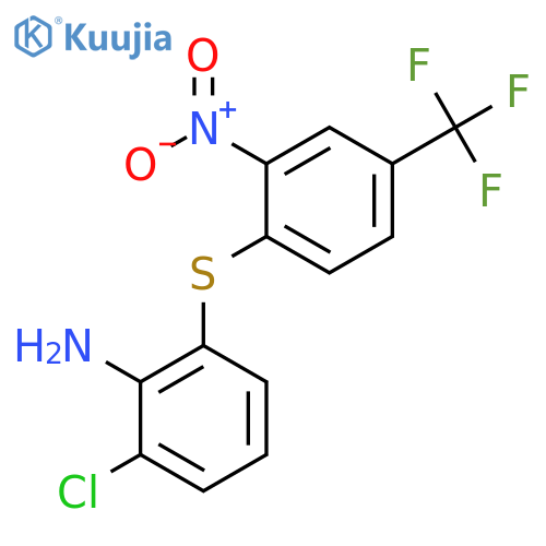 BENZENAMINE, 2-CHLORO-6-[[2-NITRO-4-(TRIFLUOROMETHYL)PHENYL]THIO]- structure