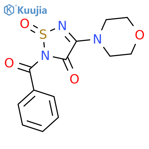 1,2,5-THIADIAZOL-3(2H)-ONE, 2-BENZOYL-4-(4-MORPHOLINYL)-, 1-OXIDE structure