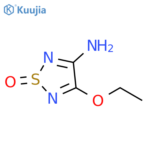 1,2,5-Thiadiazol-3-amine, 4-ethoxy-, 1-oxide structure