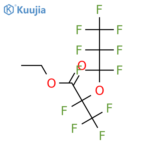 Propanoic acid,2,3,3,3-tetrafluoro-2-(1,1,2,2,3,3,3-heptafluoropropoxy)-, ethyl ester structure
