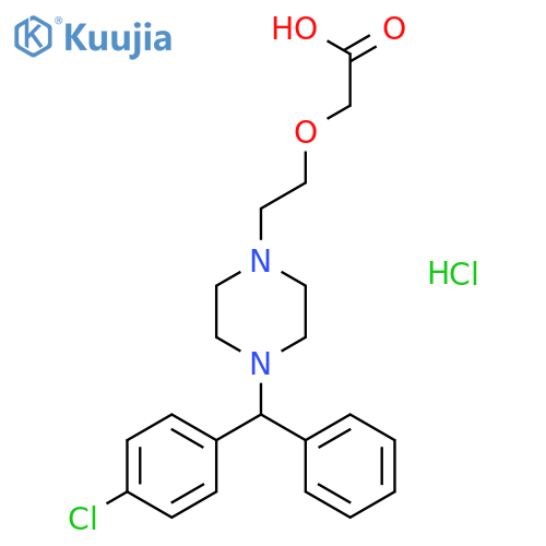 2-(2-{4-(4-chlorophenyl)(phenyl)methylpiperazin-1-yl}ethoxy)acetic acid hydrochloride structure