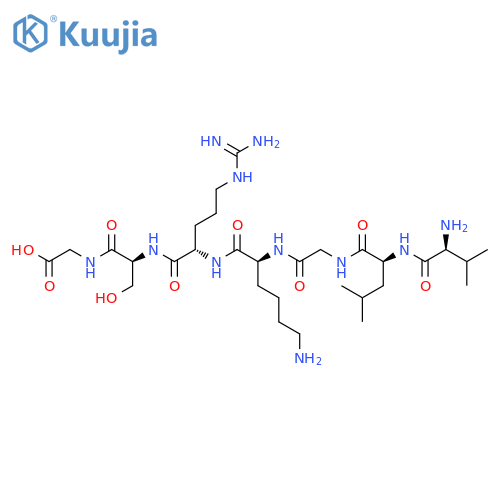 GLYCINE, L-VALYL-L-LEUCYLGLYCYL-L-LYSYL-L-ARGINYL-L-SERYL- structure