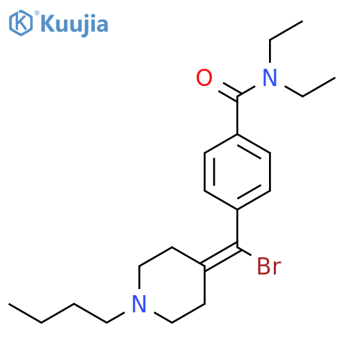 BENZAMIDE, 4-[BROMO(1-BUTYL-4-PIPERIDINYLIDENE)METHYL]-N,N-DIETHYL- structure
