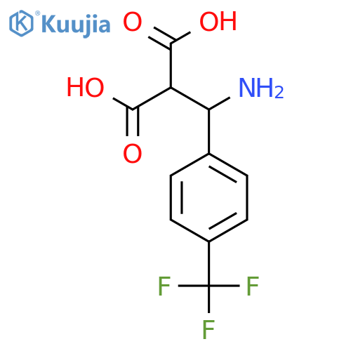 Propanedioic acid, [amino[4-(trifluoromethyl)phenyl]methyl]- structure