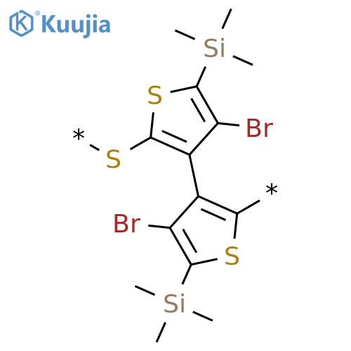 POLY[[4,4'-DIBROMO-5,5'-BIS(TRIMETHYLSILYL)[3,3'-BITHIOPHENE]-2,2'-DIYL]THIO] structure