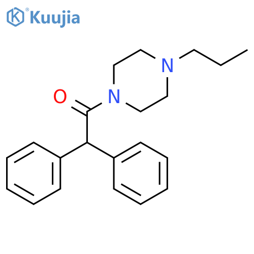 Piperazine, 1-(diphenylacetyl)-4-propyl- structure