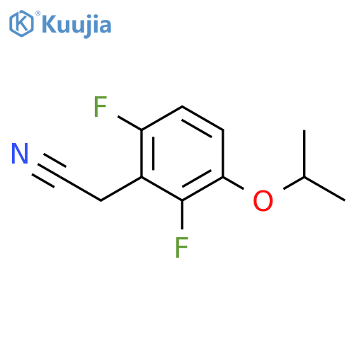 BENZENEACETONITRILE, 2,6-DIFLUORO-3-(1-METHYLETHOXY)- structure