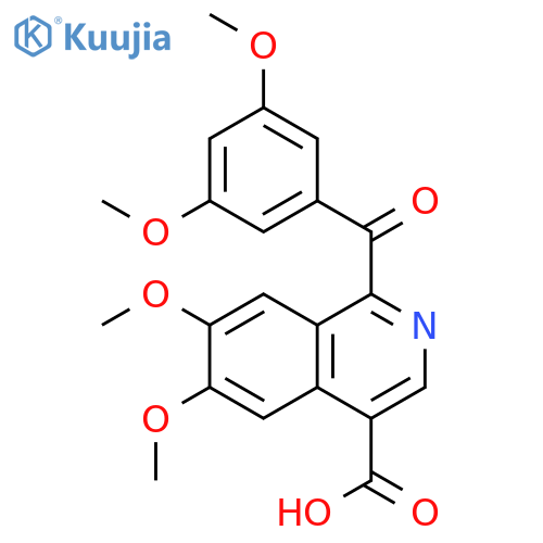 4-ISOQUINOLINECARBOXYLIC ACID, 1-(3,5-DIMETHOXYBENZOYL)-6,7-DIMETHOXY- structure