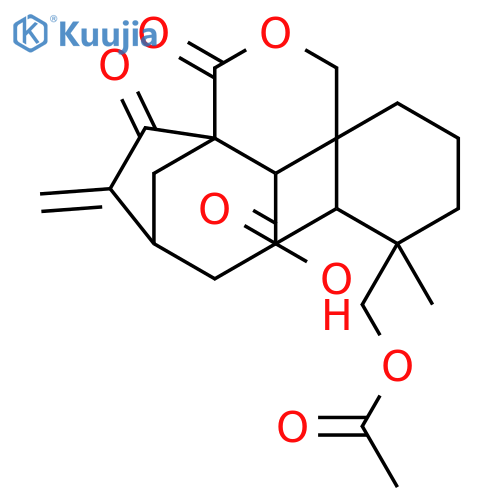 Spiro[1H-7,9a-methanocyclohepta[c]pyran-4(3H),1'-cyclohexane]-2'-carboxaldehyde,3'-[(acetyloxy)methyl]hexahydro-5-hydroxy-3'-methyl-8-methylene-1,9-dioxo-,(1'R,2'R,3'R,4aS,5R,7S,9aS)- structure