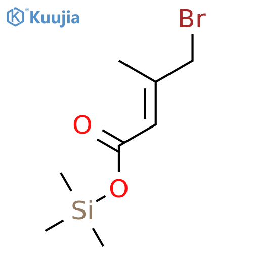 2-Butenoic acid, 4-bromo-3-methyl-, trimethylsilyl ester structure