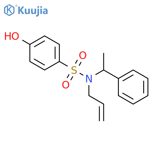 4-hydroxy-N-(1-phenylethyl)-N-(prop-2-en-1-yl)benzenesulfonamide structure