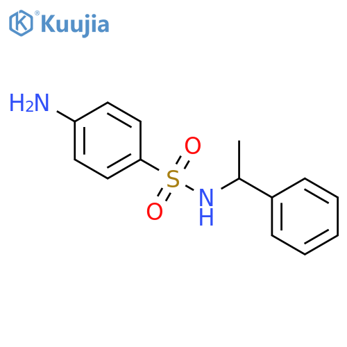 4-amino-N-(1-phenylethyl)benzenesulfonamide structure