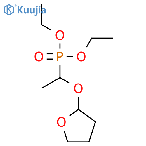 Phosphonic acid, [1-[(tetrahydro-2-furanyl)oxy]ethyl]-, diethyl ester structure