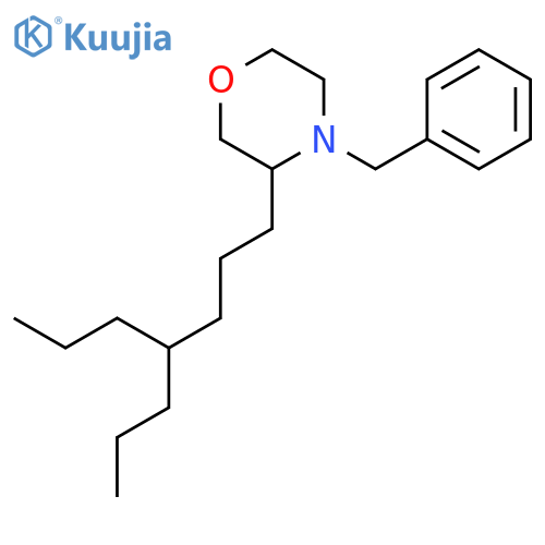 Morpholine, 4-(phenylmethyl)-3-(4-propylheptyl)- structure