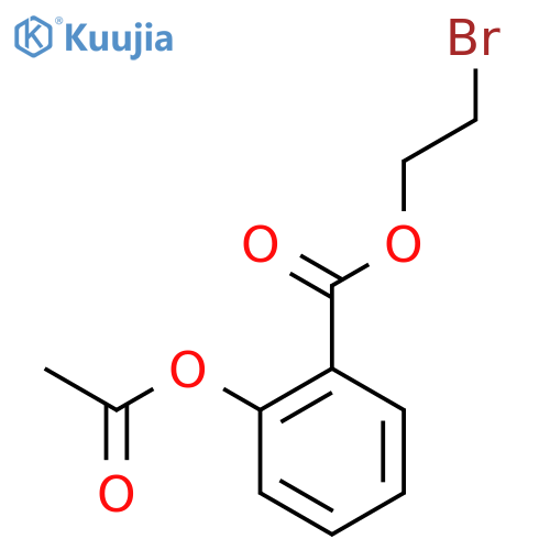 Benzoic acid, 2-(acetyloxy)-, 2-bromoethyl ester structure