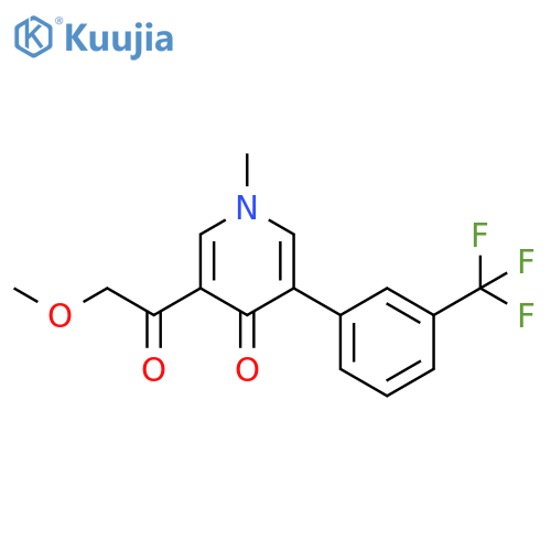 4(1H)-Pyridinone, 3-(2-methoxyacetyl)-1-methyl-5-[3-(trifluoromethyl)phenyl]- structure