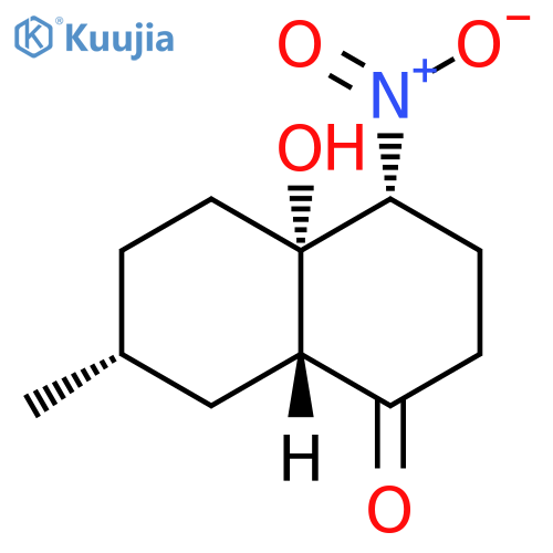1(2H)-Naphthalenone, octahydro-4a-hydroxy-7-methyl-4-nitro-, (4R,4aS,7R,8aR)-rel- structure
