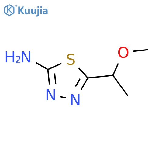 5-(1-Methoxyethyl)-1,3,4-thiadiazol-2-amine structure