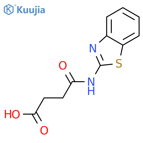 3-(1,3-benzothiazol-2-yl)carbamoylpropanoic acid structure