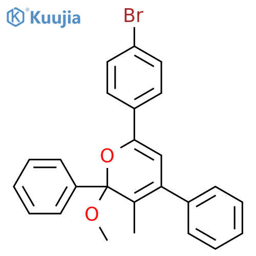 2H-Pyran, 6-(4-bromophenyl)-2-methoxy-3-methyl-2,4-diphenyl- structure