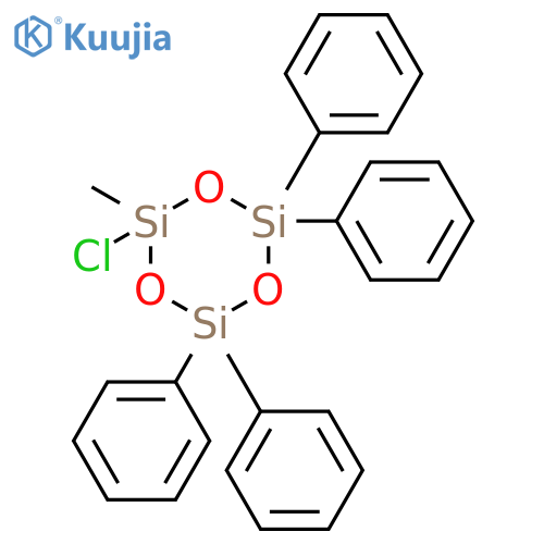 Cyclotrisiloxane, 2-chloro-2-methyl-4,4,6,6-tetraphenyl- structure