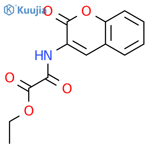 Acetic acid, oxo[(2-oxo-2H-1-benzopyran-3-yl)amino]-, ethyl ester structure