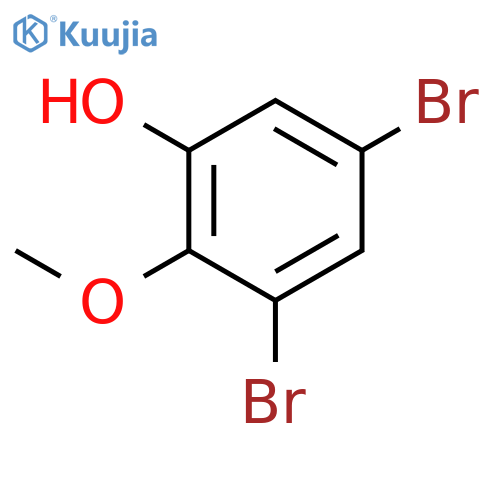 3,5-dibromo-2-methoxyphenol structure