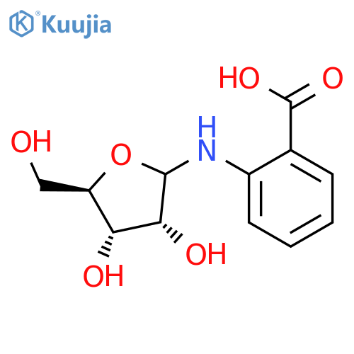 Benzoic acid, 2-(D-ribosylamino)- structure