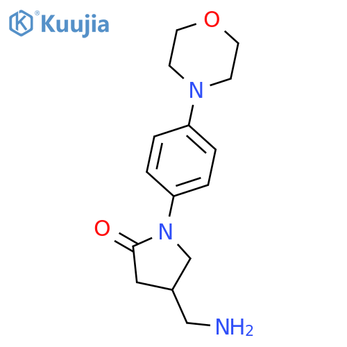 2-Pyrrolidinone, 4-(aminomethyl)-1-[4-(4-morpholinyl)phenyl]- structure