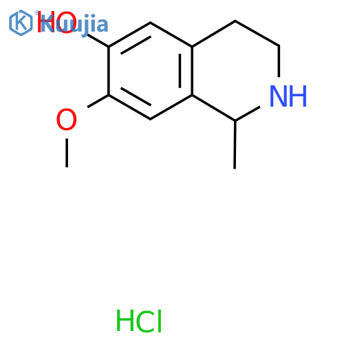 7-methoxy-1-methyl-1,2,3,4-tetrahydroisoquinolin-6-ol hydrochloride structure