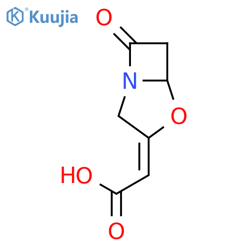Acetic acid, (7-oxo-4-oxa-1-azabicyclo[3.2.0]hept-3-ylidene)-, (E)- structure