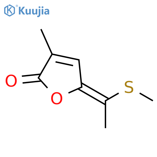 2(5H)-Furanone, 3-methyl-5-[1-(methylthio)ethylidene]-, (E)- structure