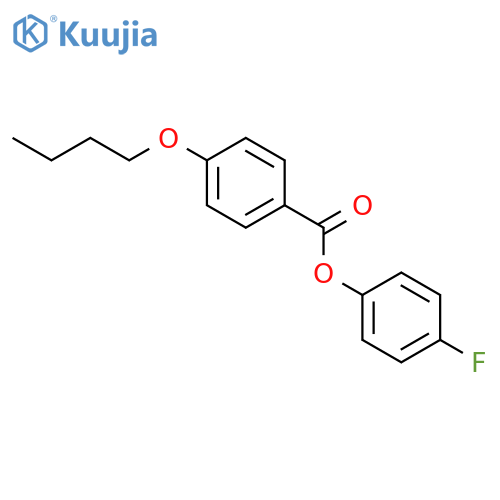 Benzoic acid, 4-butoxy-, 4-fluorophenyl ester structure