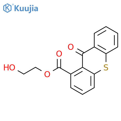 9H-Thioxanthene-1-carboxylic acid, 9-oxo-, 2-hydroxyethyl ester structure