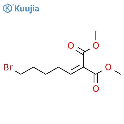 Propanedioic acid, 2-(5-bromopentylidene)-, 1,3-dimethyl ester structure