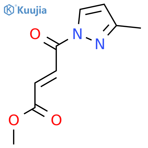 2-Butenoic acid, 4-(3-methyl-1H-pyrazol-1-yl)-4-oxo-, methyl ester, (E)- structure